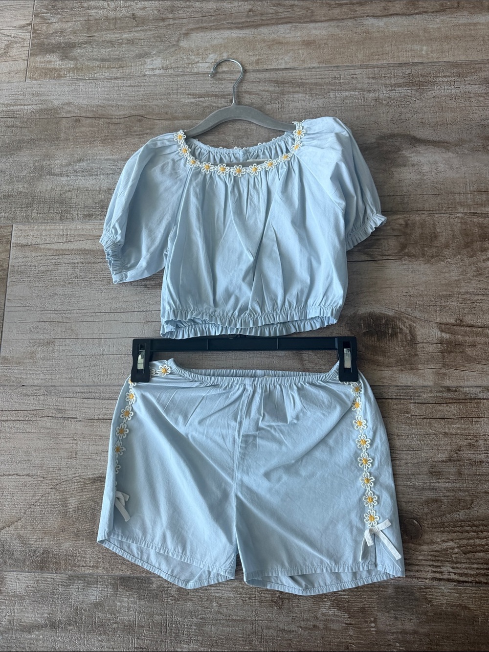 Konges Slojd Light Blue Girls Shorts - Elastic Waist